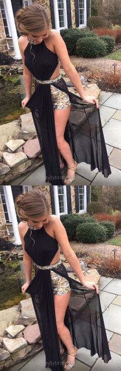 Black Prom Dresses Long, 2018 Prom Dresses For Teens, Sheath/Column Formal Party Dresses Halter, Chiffon Evening Pageant Dresses Beading Sexy Pageant Dresses For Teens, Prom Dresses Long Black, Stylish Closet, Best Prom Dresses, Long Prom Gowns, Prom Dresses Sleeveless, Prom Dresses For Teens, Chiffon Evening Dresses