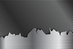 an abstract metal background with holes in the middle