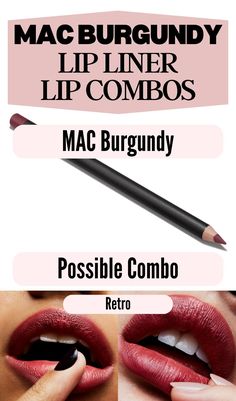 Mac Lip Liner Swatches, Mac Lip Combos, Burgundy Lip Liner, Best Mac Lipstick Colors, Lipstick For Pale Skin, Lip Liner And Lipstick