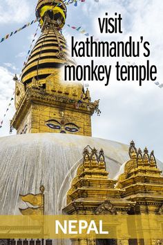 the cover of nepal's travel guide with an image of a golden building in the background