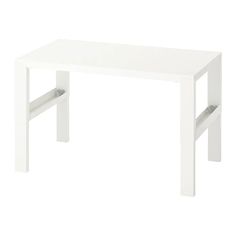 a white table with two legs on the top and one leg extended to the side