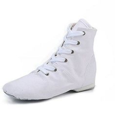 a pair of white shoes with laces on them