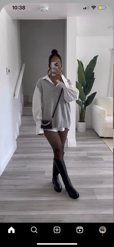 Comfy Brunch Outfit Winter, Outfits With Stockings Casual, Causal Outfit Ideas For Women, Cold Weather Brunch Outfit, Pinterest Winter Outfits, Lunch Date Outfit Casual Classy, Fall Outfits Black Women, Looks Country, Winter Fashion Outfits Casual