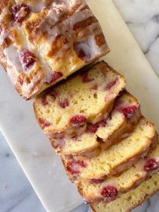 slices of strawberry bread on a cutting board