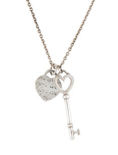 From the Tiffany Keys CollectionSterling SilverIncludes Original Box Key Necklace Tiffany, Tiffany Key, Heart Key, Heart Tag, Cartier Jewelry, Heart And Key, Belt Shop, Wallet Shop, Saint Laurent Bag