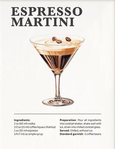 an advertisement for a martini drink in spanish