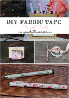 diy fabric tape and pencils are the perfect crafting supplies for this project