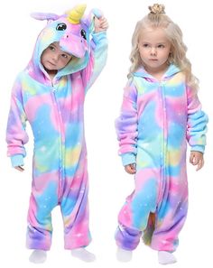 PRICES MAY VARY. Eye-catching children's unicorn onesie for Halloween parties and everyday play Front zipper/button design and back zipper for easy wear and toilet access Made from soft, warm flannel fabrication for comfort and exquisite workmanship Available in sizes from Kids XS to Kids XL for ages 2-12 years Let your child stand out with this colorful unicorn costume onesie Animal Costume Halloween, Unicorn Onesie Pajamas, Pyjamas Onesie, Unicorn Clothes, Unicorn Onesie, Pajama Costume, Unicorn Outfit, Unicorn Costume, Onesie Pajamas