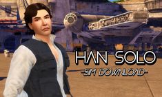 an image of han solo from star wars the old republic with text that reads han solo