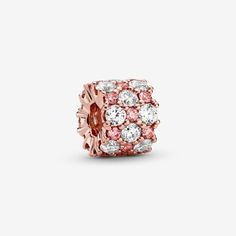 Pandora Pink & Clear Sparkle Charm | Multi | 788487C01 Rose Gold Pandora, Gold Pandora, Pandora Pink, Pandora Rose, Charms Pandora, Clip Design, Bracelet Pandora, Pandora Bracelet Charms, Bracelet Diy