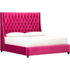 Amelia Bed, Vance Watermelon-Furniture - Bedroom-High Fashion Home Libra Aesthetic, Tufted Bed Frame, Pink Headboard, Tall Bed, Luxury Room, Luxury Room Bedroom, Glam Bedroom, Tufted Bed, Pink Bedrooms