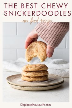 the best chewy snickkerdoodles are made with just three ingredients