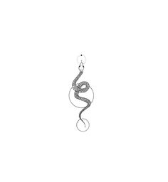 a black and white drawing of a snake on a string attached to a light fixture