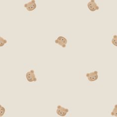 an image of a pattern with teddy bears on the wall and in the background, there is a small bear