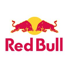 the red bull logo is shown on a white background