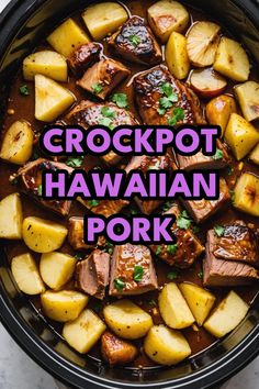 A photo of a  Crockpot Hawaiian Pork which is a type of Crockpot Pork Crockpot Pork Meals, Hawaiian Pork Recipes, Pineapple Pork Loin Crockpot, Recipes For Crockpot, Crockpot Meal Prep, Hawaiian Pork, Crockpot Pork Tenderloin, Pork Crockpot Recipes