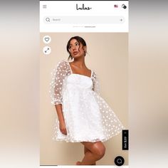 a white dress with polka dots is featured on the instagram page for lular