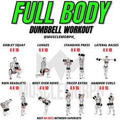 the full body dumbbell workout poster