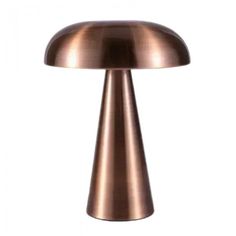 a bronze colored table lamp on a white background