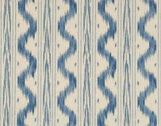 a blue and white pattern on fabric