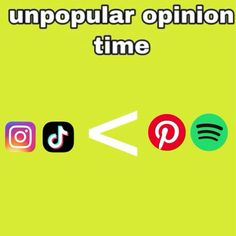 an image with the words unpopular opinion time and other icons in different colors