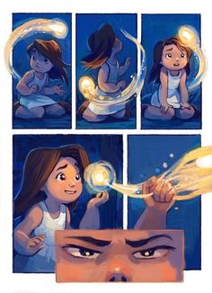 the storyboard shows how to use light bulbs in an animated scene, and what it looks like