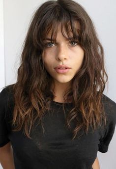 Ashy Brown Hair, Waterfall Hairstyle, Short Haircuts With Bangs, How To Style Bangs, Wispy Bangs, Hairstyles Medium, Long Bob, Grunge Hair, Medium Length Hair Cuts