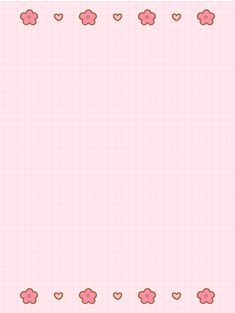 a pink background with hearts and flowers on the bottom right corner is an empty grid