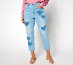 We all know Amy Stran wears her heart on her sleeve, but now it's on her jeans, too! Gear up for your hectic day with these fun, flattering, heart-embellished jeans we know you're gonna be passionately pleased to wear (even after the chocolates and flowers have disappeared). From Studio ParkTM.