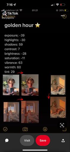 an iphone screen showing the camera's golden hour and time lapshots on it