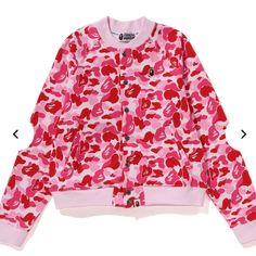 Nwt- Sold Out Everywhere! Bape - A Bathing Ape Womens Jacket Abc Camo Sweat Varsity Jacket Ladies Color: Pink Size: M Incredibly Soft Fleece Inside Tts Bape Jacket, Compression Pants, White Halter Maxi Dress, Bathing Ape, Maxi Gowns, A Bathing Ape, White Blazer, White Skirts, Vintage Skirt