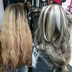 B L O N D I E S S A L O N @blondies209 Chunky Hilights &...Instagram photo | Websta (Webstagram) Hair Lights, Streaked Hair, Frosted Hair, Haircare Tips, Platinum Blonde Highlights, Colour Ideas, Hair Color Highlights, Hair Color And Cut, Instagram Analytics