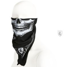 * Skull-face mask is printed with water base ink for a softer more breathable feel. * Official OGABEL Skull Bandana * 100% cotton Black bandana * For costumes, skiing, biking, cycling * Sizing (approximate): 22" x 22" Og Abel, Face Gear, Chicano Style Tattoo, Alt Clothes, Gangsta Style, Tattoo Clothing, Punk Accessories, Bandana Design, Skull Face