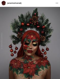 Christmas Face Makeup, Fun Christmas Makeup, Cute Christmas Makeup Looks, Christmas Holiday Makeup, Cute Christmas Makeup, Eye Makeup Christmas, Makeup Looks Fall, Holiday Makeup Christmas, Makeup Crazy