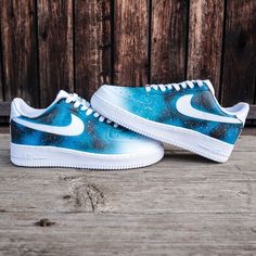 Be the sky and conquer all the elements with the Blue Starry Sky Custom Air Force 1! These unique kicks are the perfect addition to a daring wardrobe. Soar above the competition and explore uncharted terrain with a style that truly stands out. Conquer the world with Blue Starry Sky Custom Air Force 1! Exactly as shown in the pictures. 📷 Brand New & Authentic. 💯 Hand Painted with attention to detail. 👨‍🎨 Waterproof and Flexible. ❤️ Unisex model. Please refer to the Size Chart. 👟👫 Free Worldwide Shipping. ✈️🌍 Shoes Diy, Custom Air Force 1, Baskets Nike, Custom Sneakers, Starry Sky, Classic Silhouette, Nike Air Force 1, Custom Shoes, Shine Bright