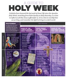 Infographic: A guide to Holy Week - Denver Catholic Liturgical Calendar, Liturgical Seasons