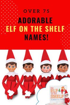 an advertisement for elf on the shelf names