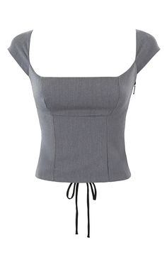 Discover the perfect blend of style and professionalism with our Grey office corset top by Parinmi. Elevate your fashion game in the workplace and make a lasting impression. Shop now for a comfortable and chic outfit that is sure to turn heads. Minimalist Tops, Chic Black Outfits, Chique Outfit, Grey Office, Chic Sweatshirt, Outfits Retro, Crop Tops Online, Half Sleeve Tops, Mid Dresses