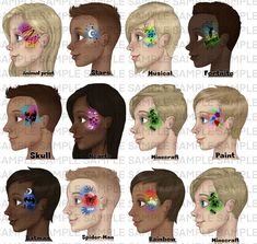 the different types of face shapes and their corresponding features are shown in this image,