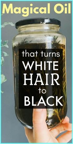 Magical Oil To Turn White Hair To Black Permanently In 7 Days Guaranteed"" Remedy For White Hair, Grey Hair Remedies, Magic Oil, Black And Grey Hair, Pure Coconut Oil, Diy Hair Care, Lost Hair, Skin Secrets, Hair Thickening