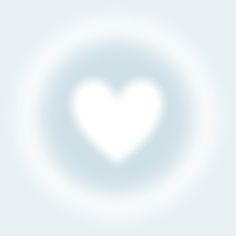 a white heart in the middle of a light blue background