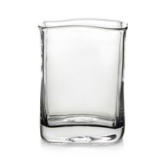 an empty glass on a white background