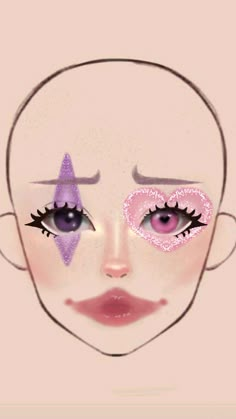 me inspire en un vídeo de "todas las cosas tienen su ritmo y nosotras estabamos aceleradas" Different Clown Makeup, Pretty Face Paint Ideas, Cute Clown Makeup Looks, Payasa Makeup, Clown Makeup Looks Drawing, Clown Makeup Cute, Maquillaje De Payaso Mujer, Pink Clown Makeup, Face Painting Aesthetic