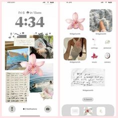 Peaceful Iphone Layout, Flower Homescreen Layout, Spring Iphone Layout, Minimalist Phone Theme, Iphone Theme Layout, Flower Phone Theme, Spring Phone Layout, Iphone Setup Aesthetic