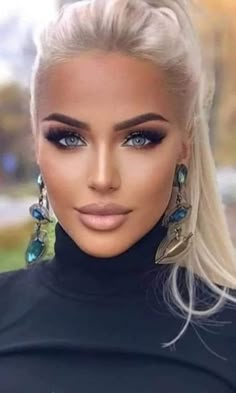 Smink Inspiration, Wedding Hair And Makeup, Blonde Beauty, Gorgeous Makeup, Glam Makeup, Beautiful Makeup, Beauty Face, Maquillaje De Ojos, Bridal Makeup