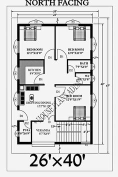 3bhk small house plans ideas House Plan App, House Plans Luxury, 30x50 House Plans, 20x30 House Plans, Low Budget House, Budget House Plans, 20x40 House Plans, 30x40 House Plans, House Plans Ideas