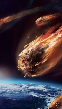 an artist's rendering of a collision between two planets