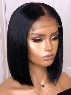 Cocktail Hairstyles, Short Bob Cuts, Bob Cut Wigs, Wig For Black Women, 100 Human Hair Wigs, Straight Bob, Beautiful Wigs, Short Bob Wigs, Closure Wig