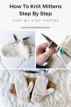 how to knit mittens step by step