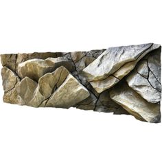 a stone wall with some rocks on it